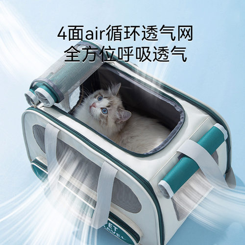 外出猫包可携式透气大容量单肩包太空舱狗狗包坐汽车用品手提宠物