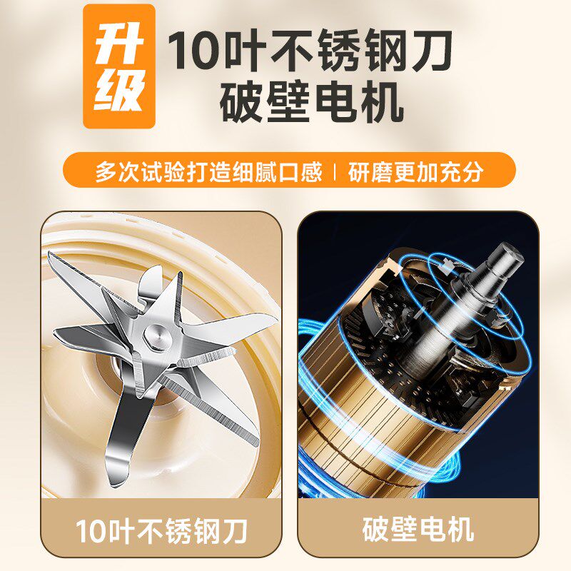 榨汁机小型家用全自动榨汁杯便携式水果榨汁机奶昔搅拌破壁机