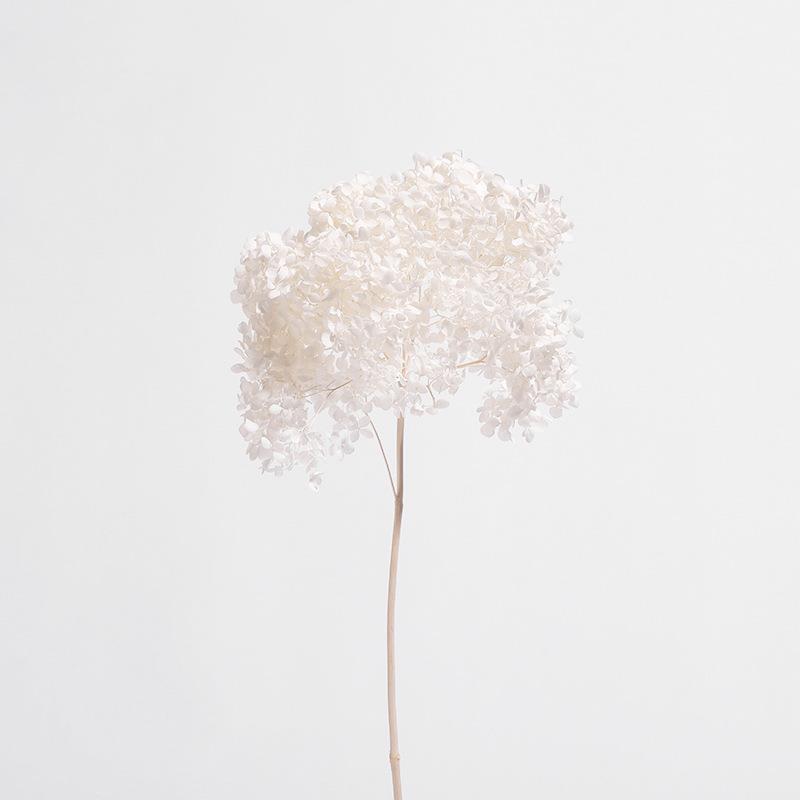 绣球真花假花花束灰蓝白色绢花室内客厅插花餐桌茶几装饰花摆设