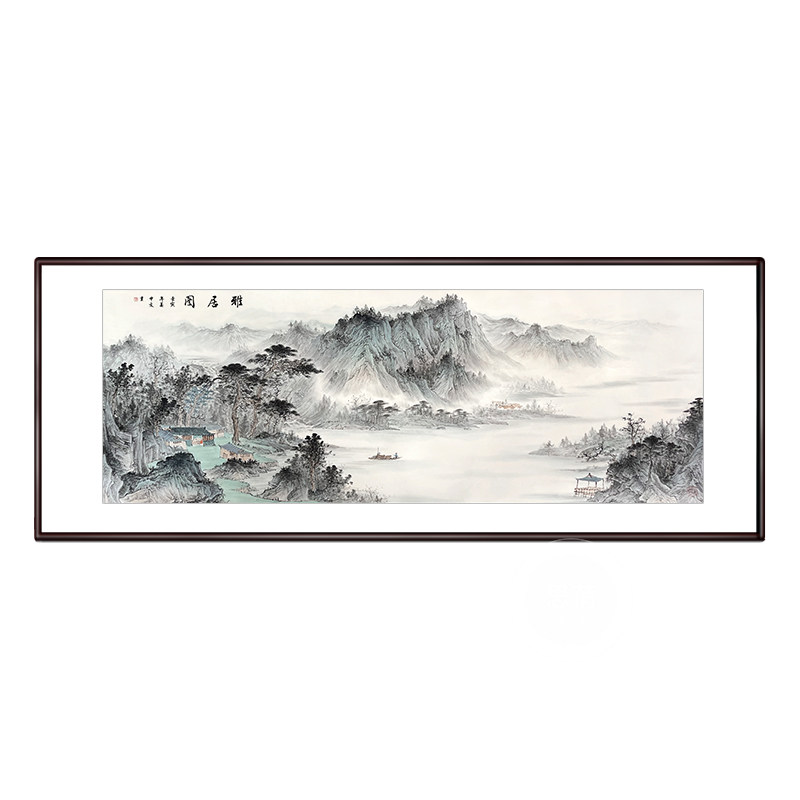 名家纯手绘高端国画客厅装饰画沙发挂画字画背景墙山水壁画办公室