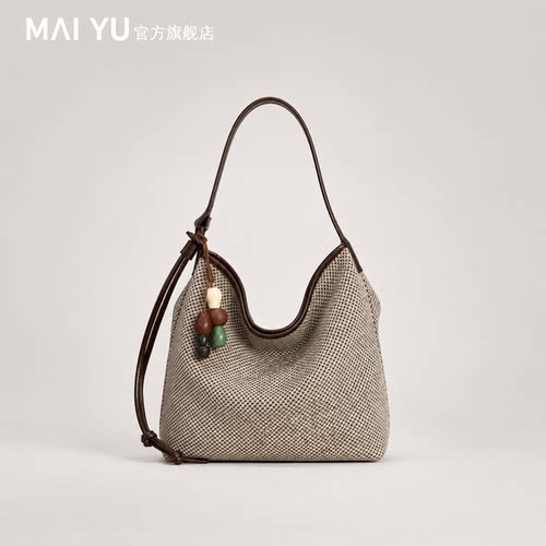 MY大容量斜挎包女款2026新款夏季流行托特包单肩包上课通勤水桶包