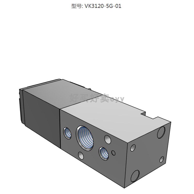 SMC 原装正品VK3120-5G-01VK3000 系列 5通电磁阀直动式座阀
