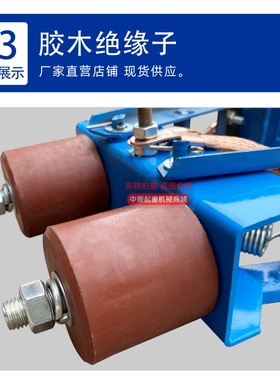 刚体滑触线集电器 钢体集电器 行车起重机双头受电器碳刷导电滑块