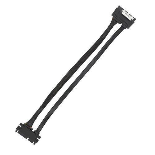 SATA 3.0 22P公转母延长线带卡扣 sata3.0 22P延长线黑网弹片