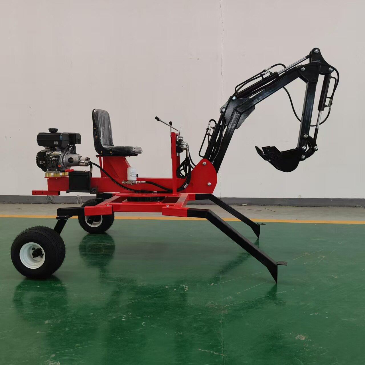 出口美两轮小型蜘蛛挖机用家219国微型挖坑挖土机迷你农用蜘蛛挖