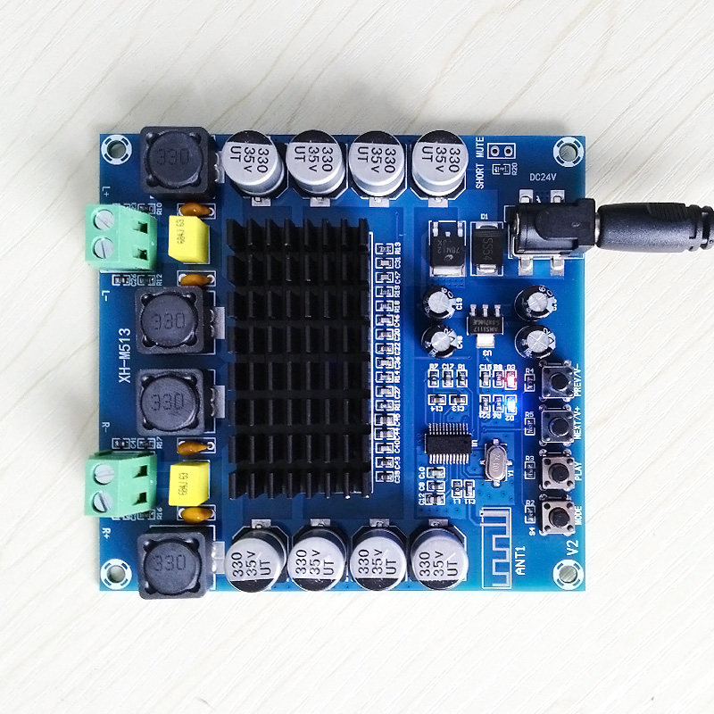 XH-M513 大功率蓝牙数字功放板TDA7498音频放大板手机mp3音箱推动