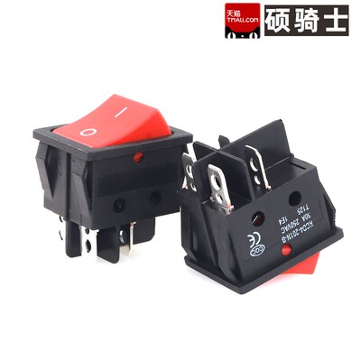 30A不带灯船型开关4脚大功率250V按钮KCD4船形翘板电源两档