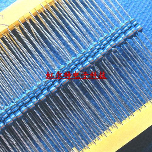 1/4W金属膜2.2欧 22欧 220欧 2.2K 2200欧 1% 0.25W色环电阻100只