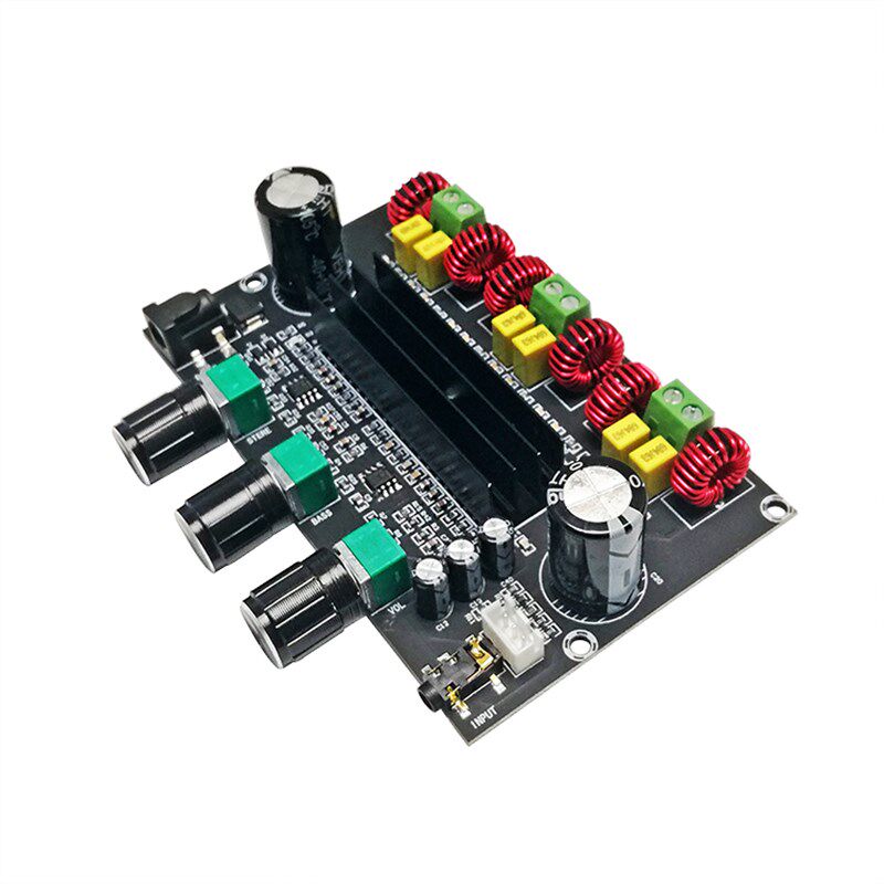 DC24V数字功放模块2.1三声道2*80W+100W大功率TPA3116D2放大器DIY