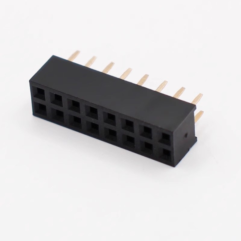 2.0mm间距 双排母座 直插排母 2*2/2*3/2*4/20/40环保镀金耐高温