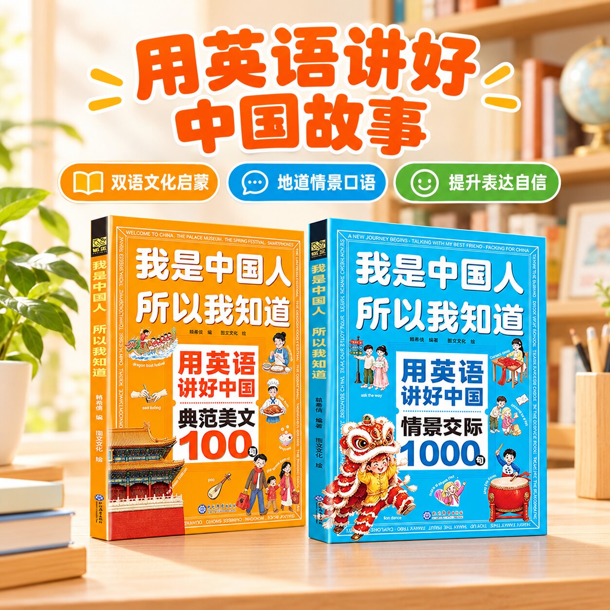【抖音同款】我是中国人所以我知道 用英语讲好中国情景交际1000句 用英语讲好中国典范美文100篇 美句美文 双语文化提升口语
