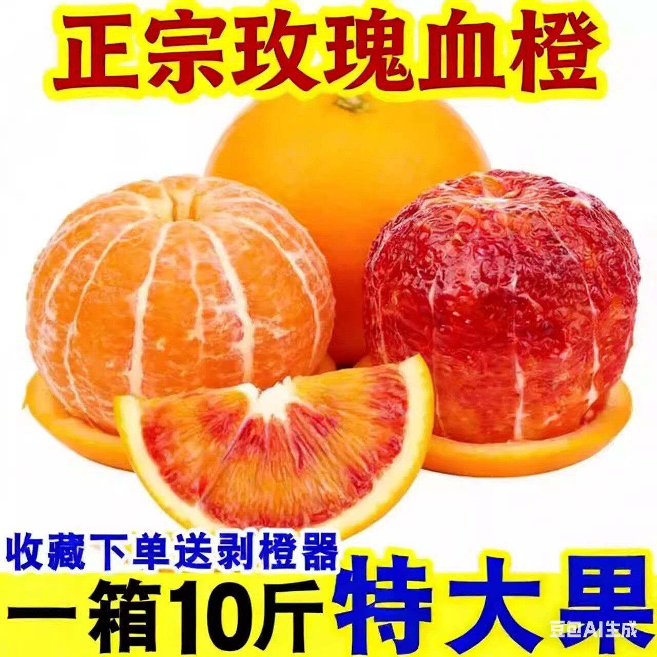 血橙新鲜水果正宗雪橙子当季超甜红心大果10斤产自四川