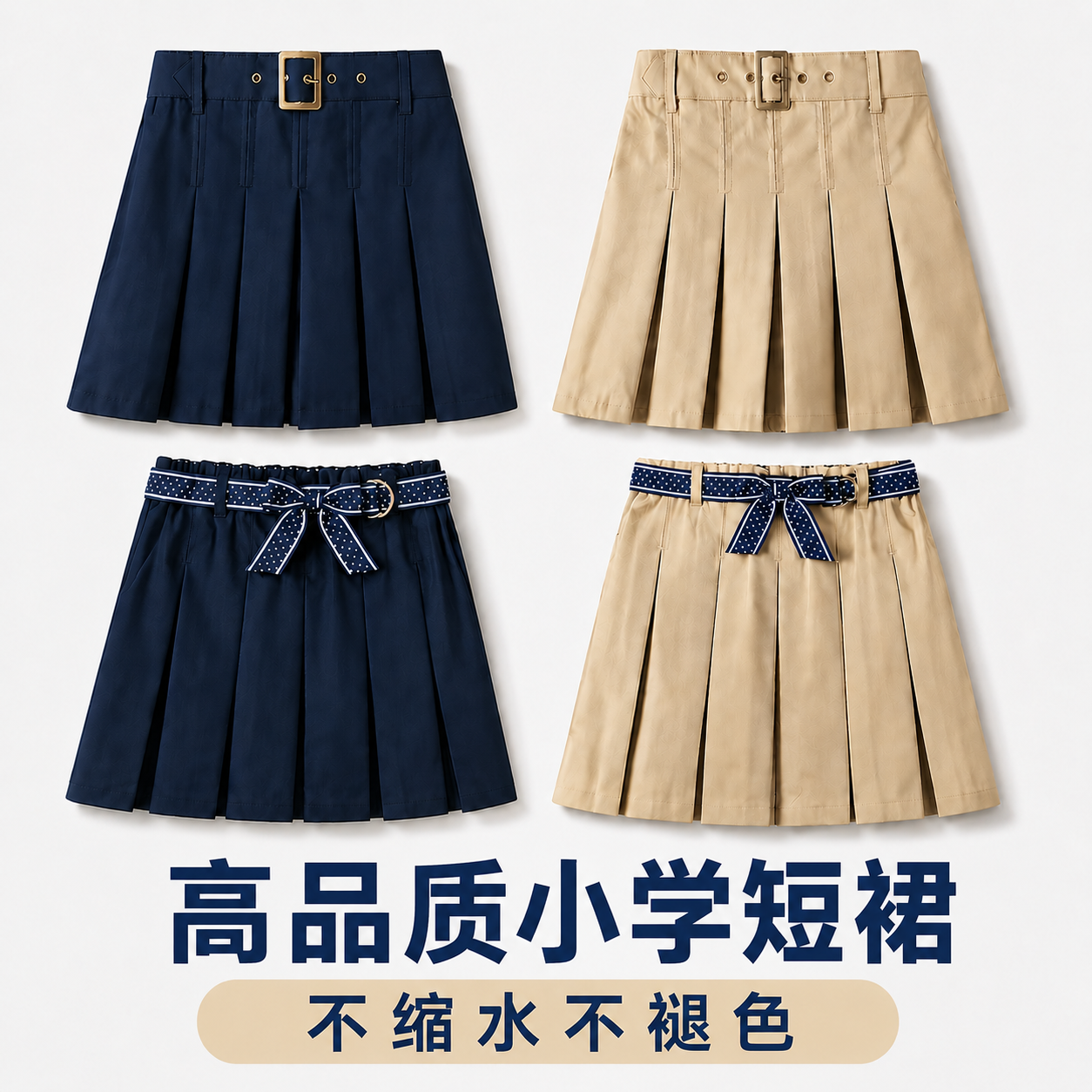 女童百褶裙半身裙夏季新款小学生儿童运动短裙学院风校服同款校裙