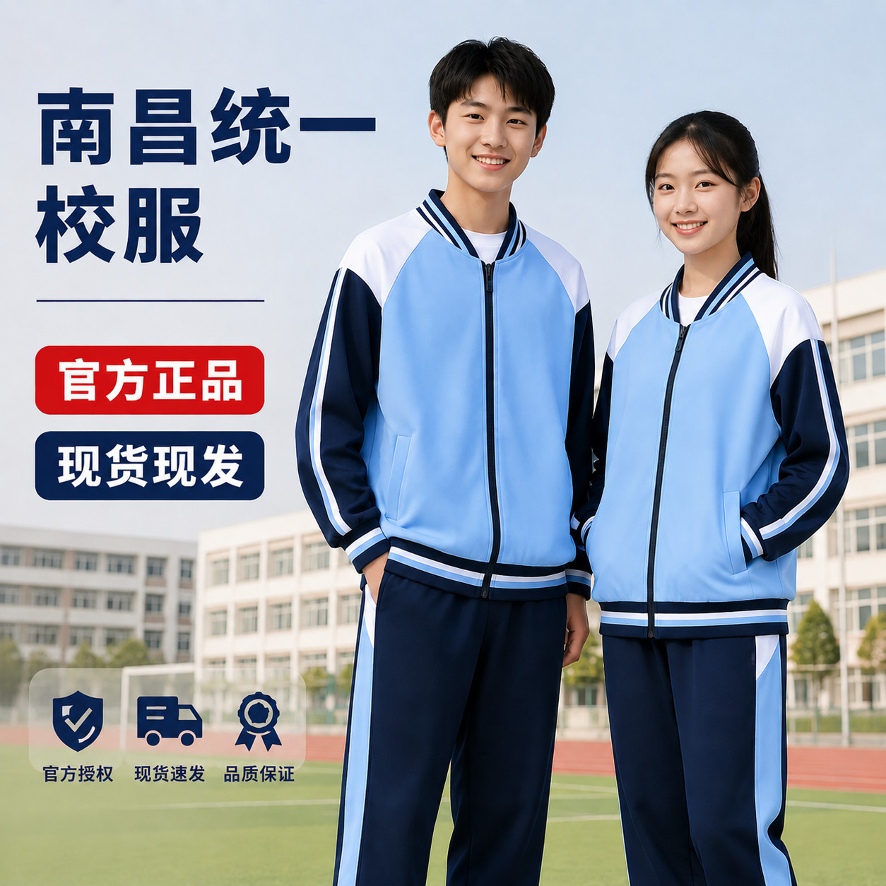 南昌统一校服套装中小学生男女春秋棒球服外套长裤校园学生校服