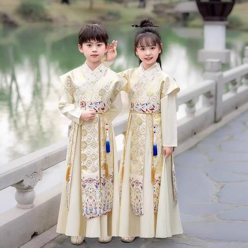 2026新款汉服男童女童春秋中国风儿童古装国学服小学生书童演出服
