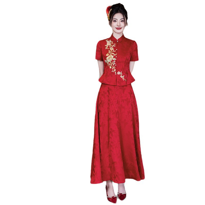 2026新款夏季秀禾服新娘敬酒服气质新中式订婚礼服裙套装结婚高端图片