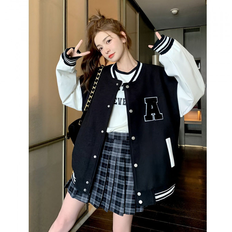 巨好看毛巾绣薄款棒球服女