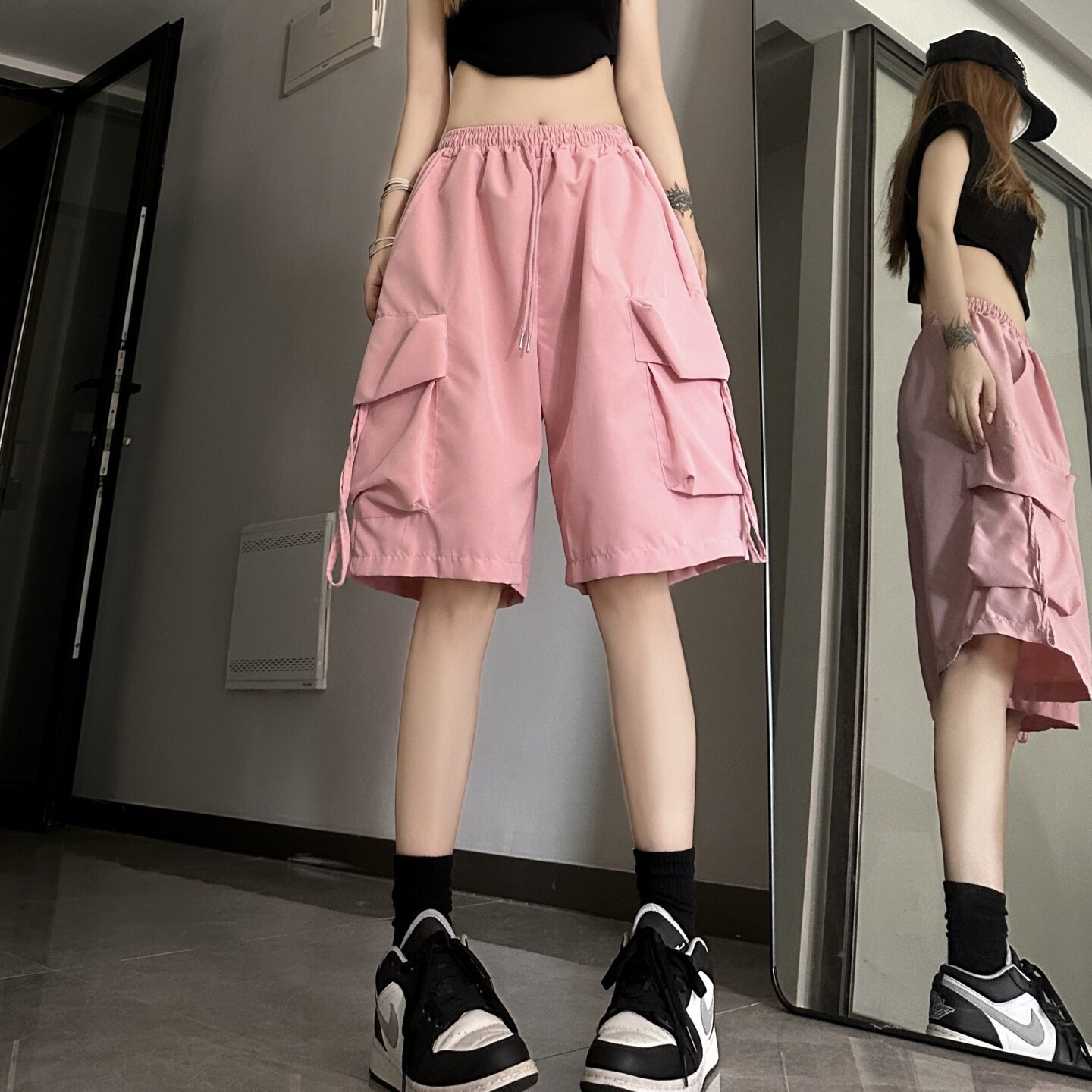 运动短裤女美式2026夏季新款薄款外穿阔腿休闲显瘦速干工装裤五分