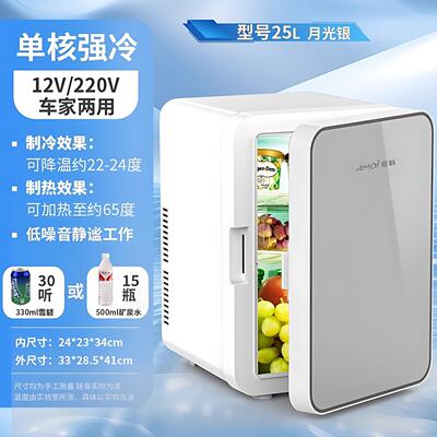 夏新8L车家两用小型车载冰箱宿舍