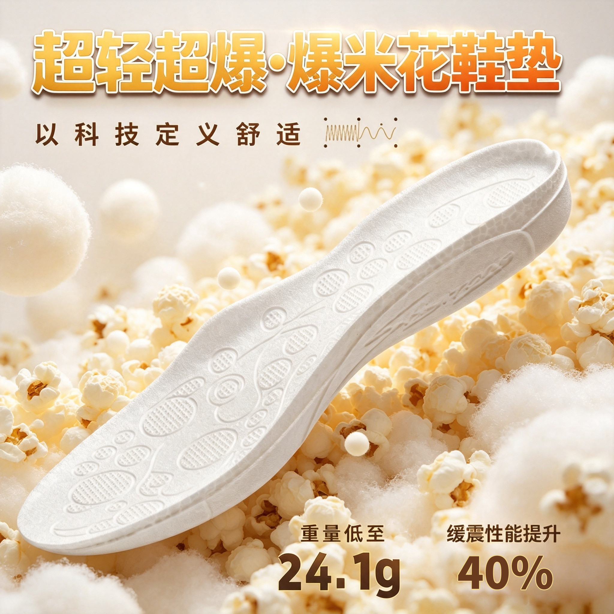 爆米花etpu篮球鞋垫男女款减震