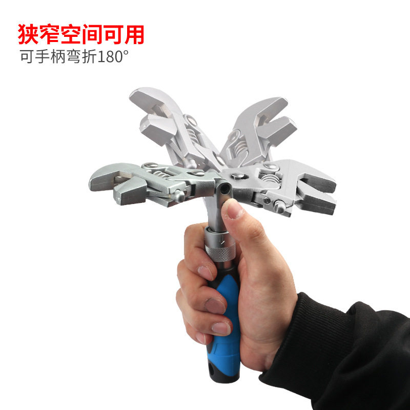 空调专用可调节滑轮折叠摇头棘轮