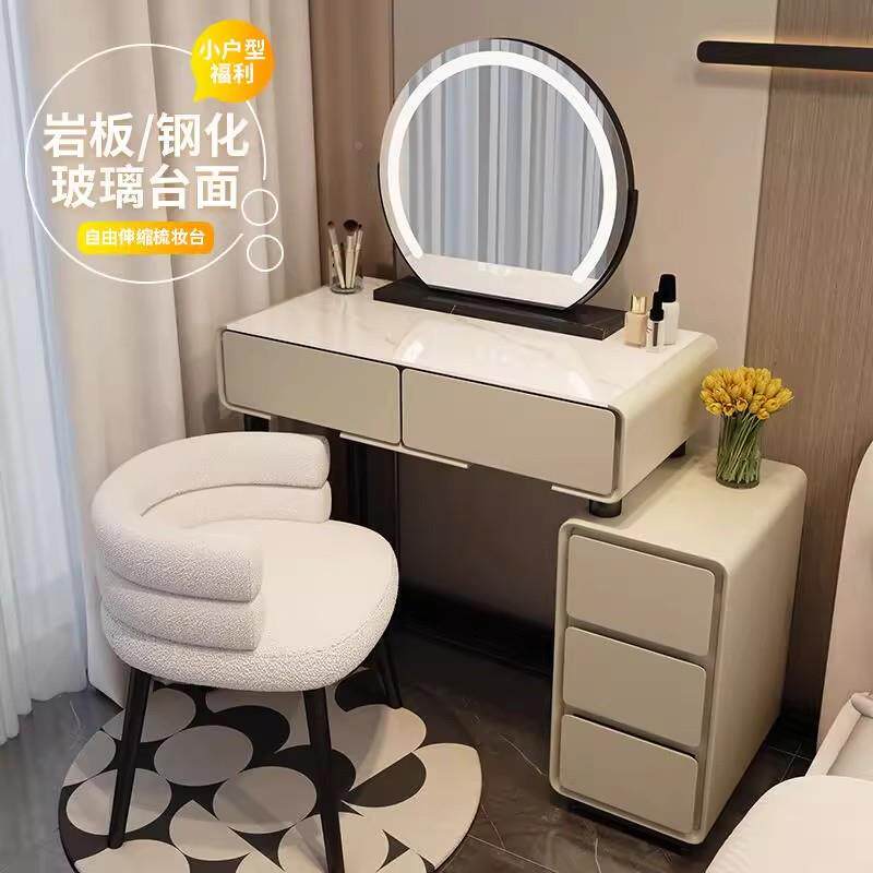 实木小型妆台化床头收纳一体卧H5柜室化妆桌现代约简小户型化妆台