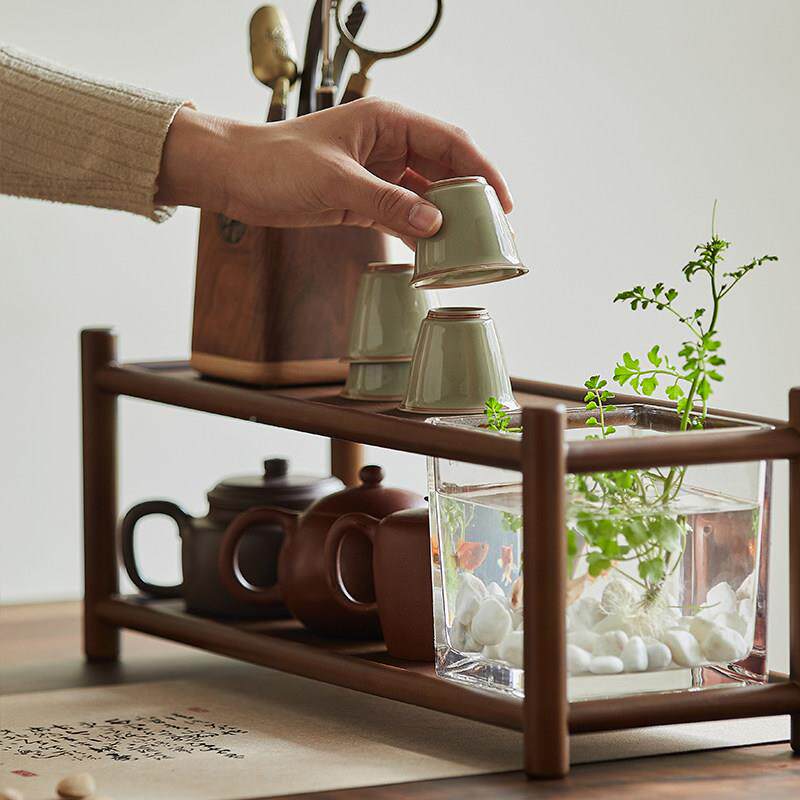 那木澜多好茶具收展示纳架LT100-SN茶杯茶具配件新中式禅意茶台实