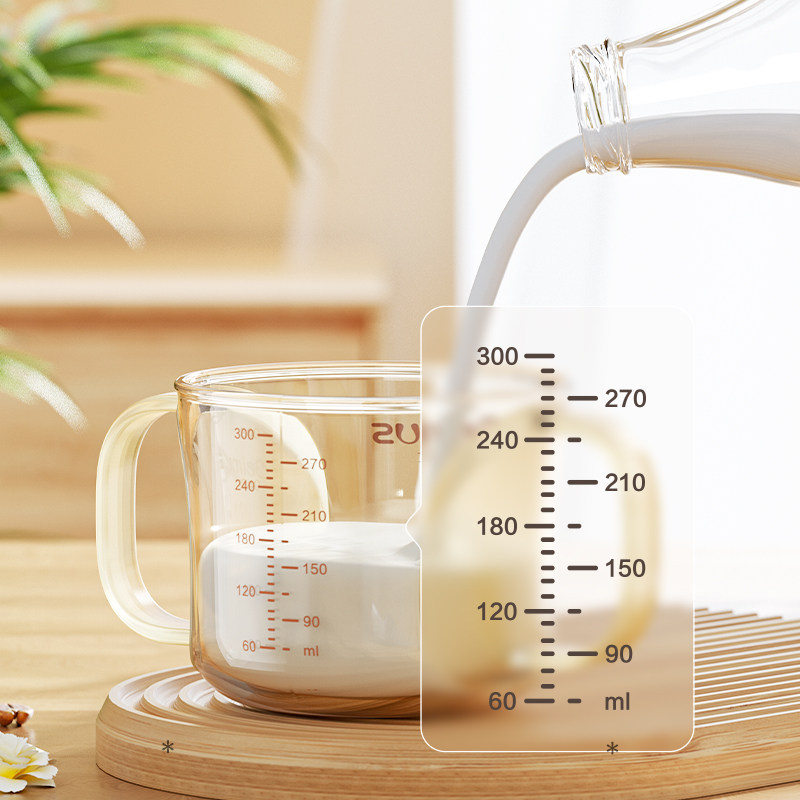 贝姆士儿童刻度牛奶2-3杯可专用以上吸管杯宝宝奶喝岁加热微波炉