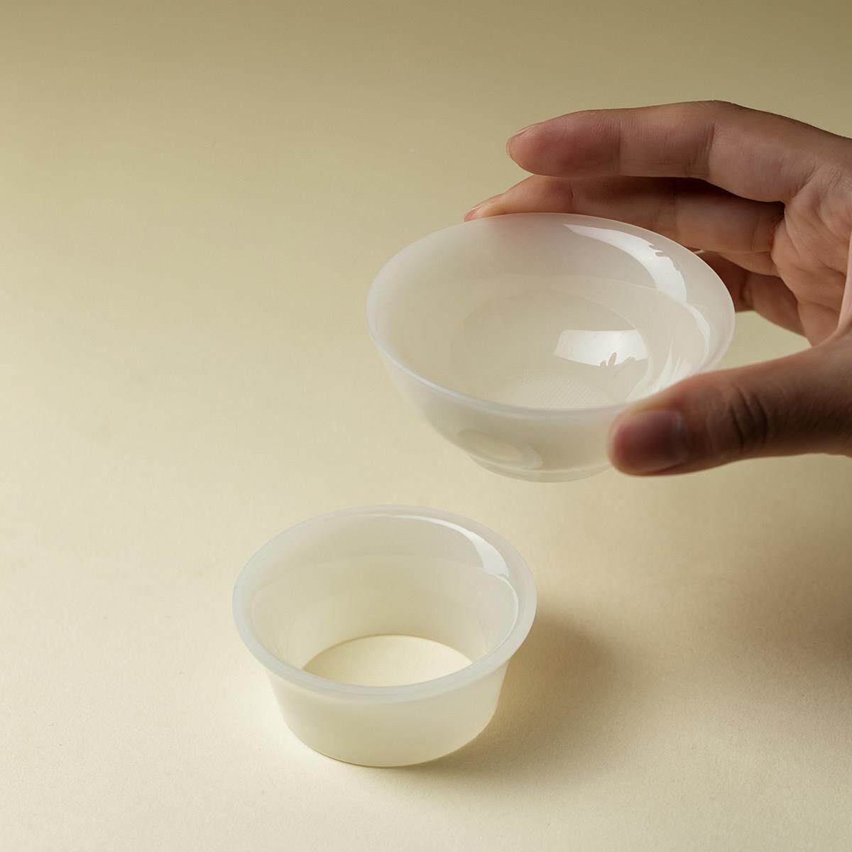 里冰种玉瓷茶漏滤茶器LZ-20250瓷茶叶滤套茶作器家用陶茶隔公道杯