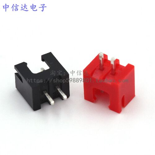 TJC3连接器XH彩色针座2.54MM间距 2P3P4P直针插座  红黑黄绿蓝