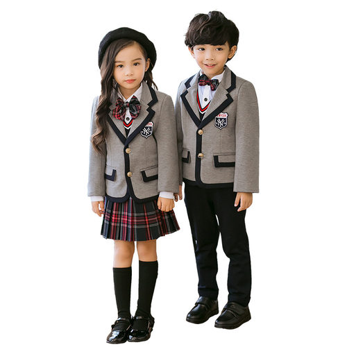 2026新款童装中小学生英伦风校服幼儿园园服春秋装男女童西装套装