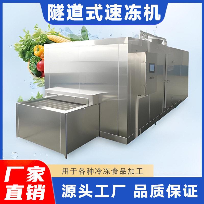 大型隧道式速冻机全自动肉制品速冻设备商用汤圆水饺低温速冻机
