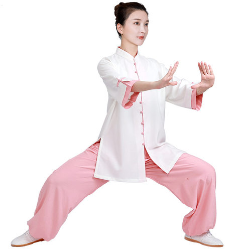 2026新款小和山太极服女洋气高端棉麻亚麻太极拳练功服短袖服装夏