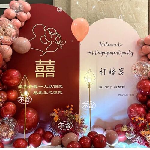 订婚宴布置kt板背景板订婚结婚回门宴婚礼气球装饰场景背景墙摆台