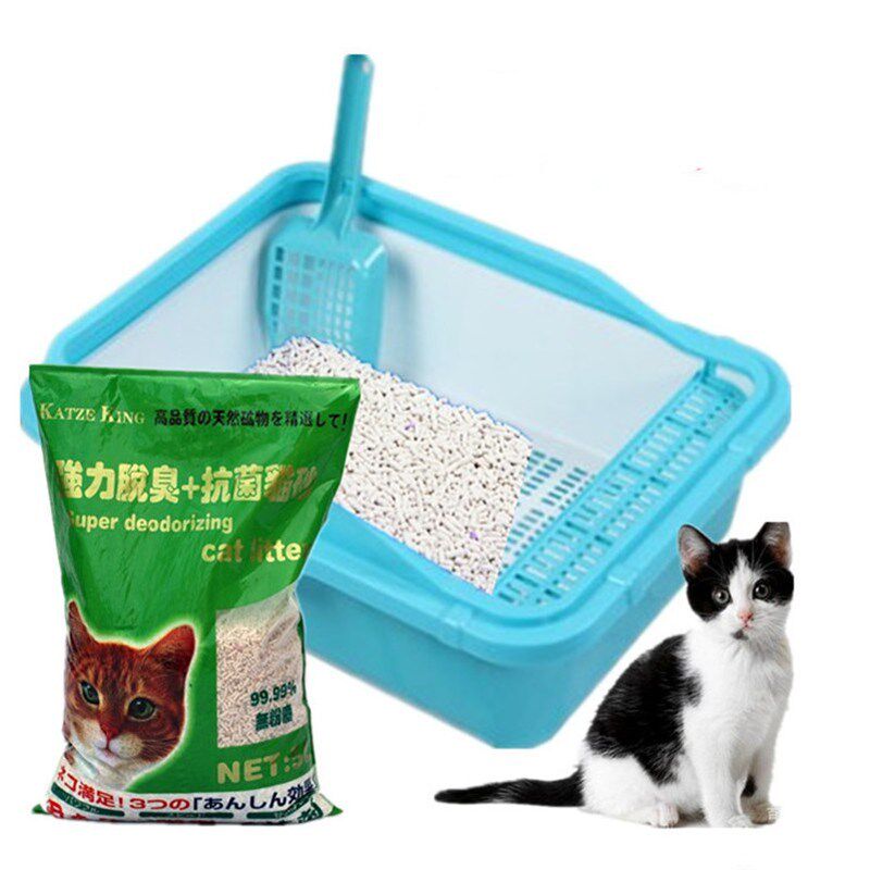 凯泽金膨润土猫砂柱状条砂无尘除臭结团无香型5L猫砂多省两袋包邮