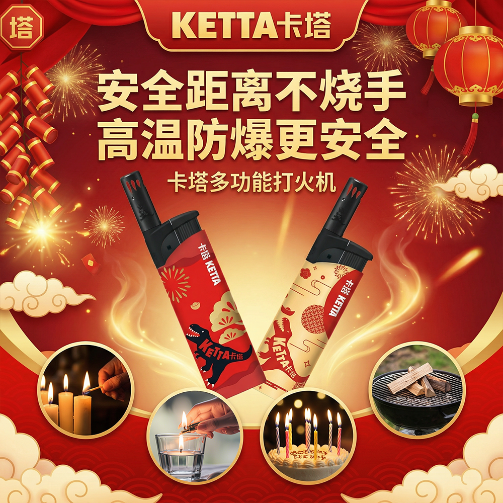 KETTA卡塔多功能打火机节庆加长火口更安全点火点蜡烛点灶台送礼