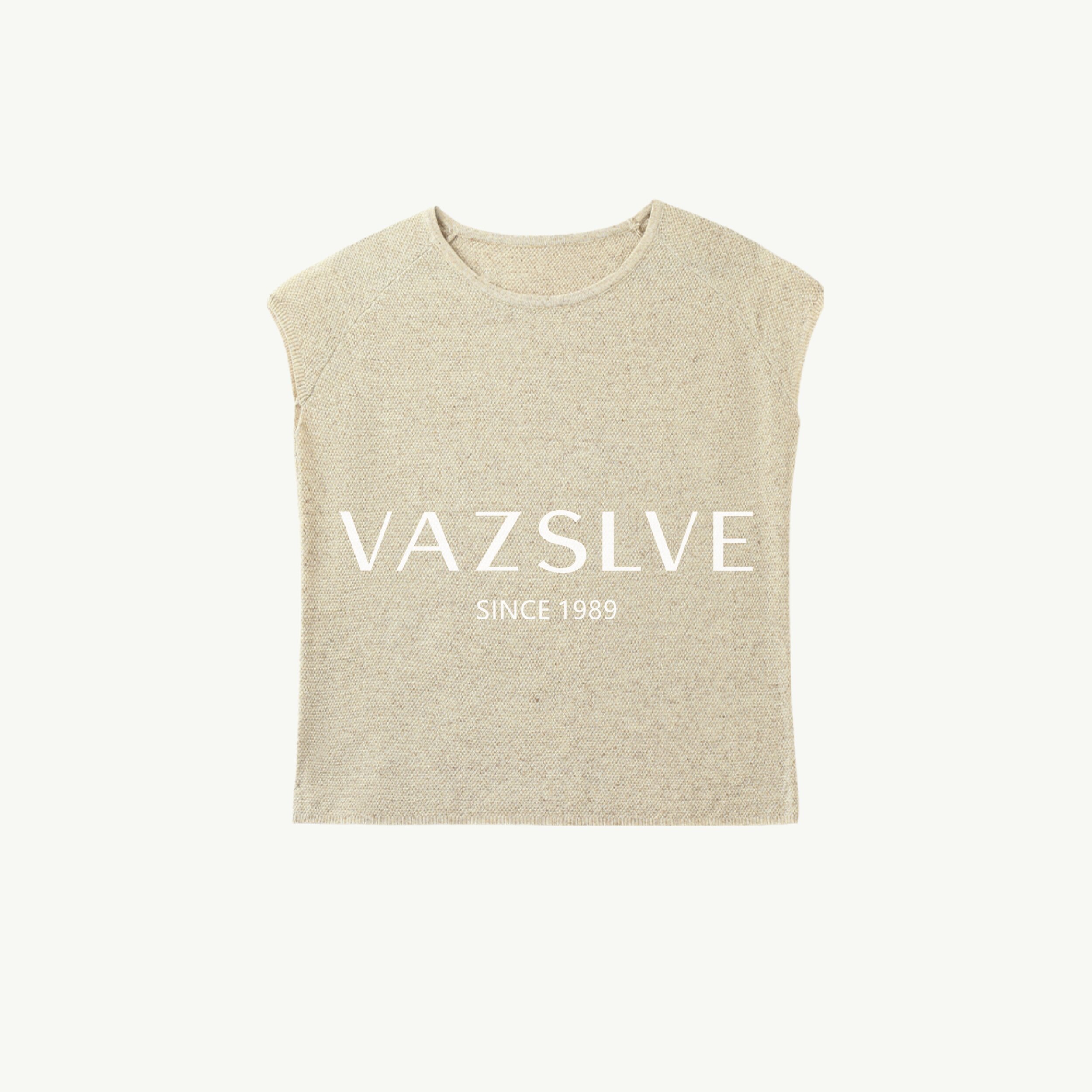【VAZSLVE/全新奢品】捡漏 天丝亚麻圆领透气针织衫女上衣XZA108