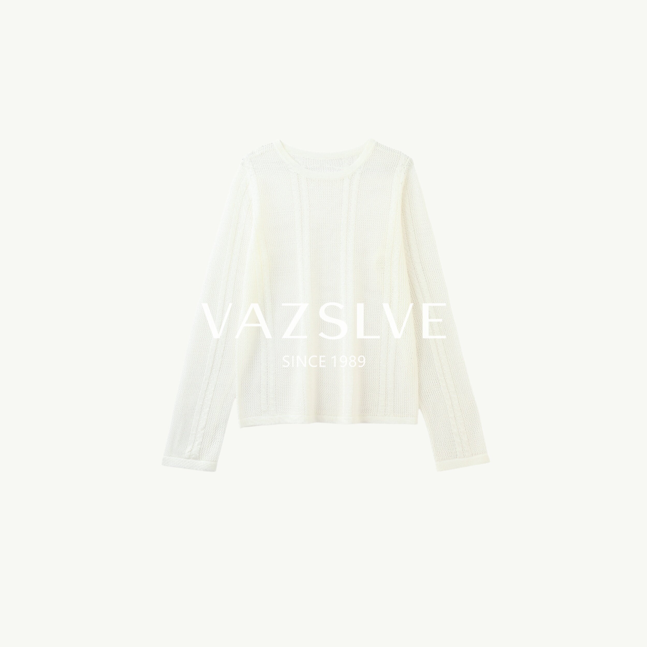 【VAZSLVE/全新奢品】捡漏 100莱赛尔天丝镂空防晒罩衫针织衫A116