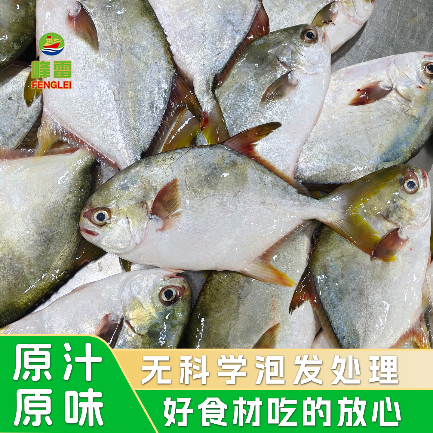 峰雷冷冻金鲳鱼无冰衣少刺