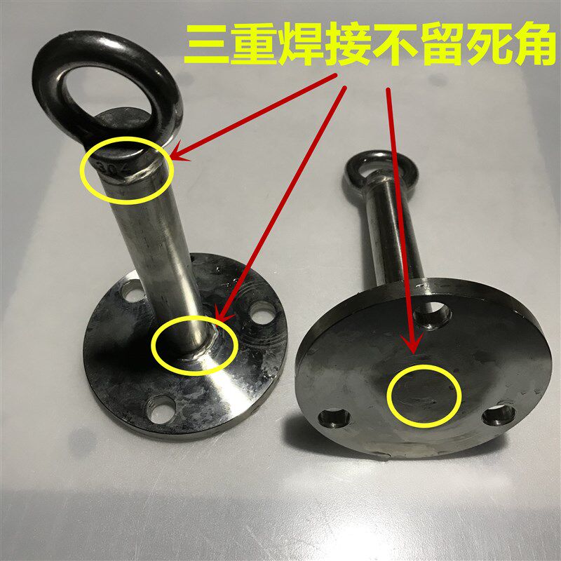 不锈钢室内吊顶专用加长吊钩超长沙袋架空中瑜珈吊床固定盘挂钩