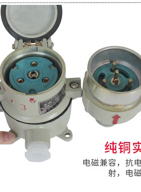 AC-15防爆插销AC-30防爆插头插座380V/220V铸铝合金防爆插座AC-16
