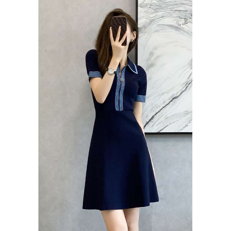 2025夏季新款韩版气质修身显瘦温柔风洋气女神范打底针织连衣裙子