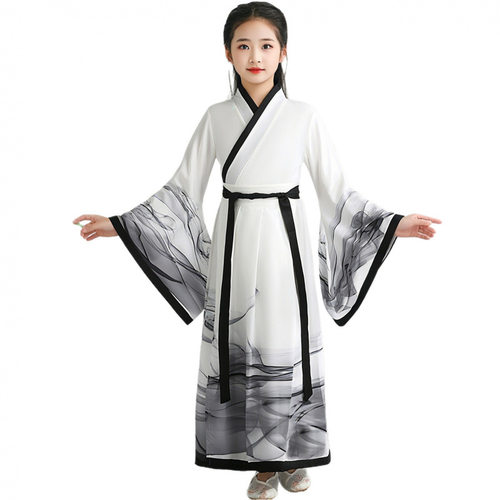 2026新款汉服男童幼儿书童中国风演出服女古装女童三字经儿童国学
