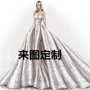 2026新款婚纱定制礼服来图定制作新娘晚礼服定做跨境外面定做