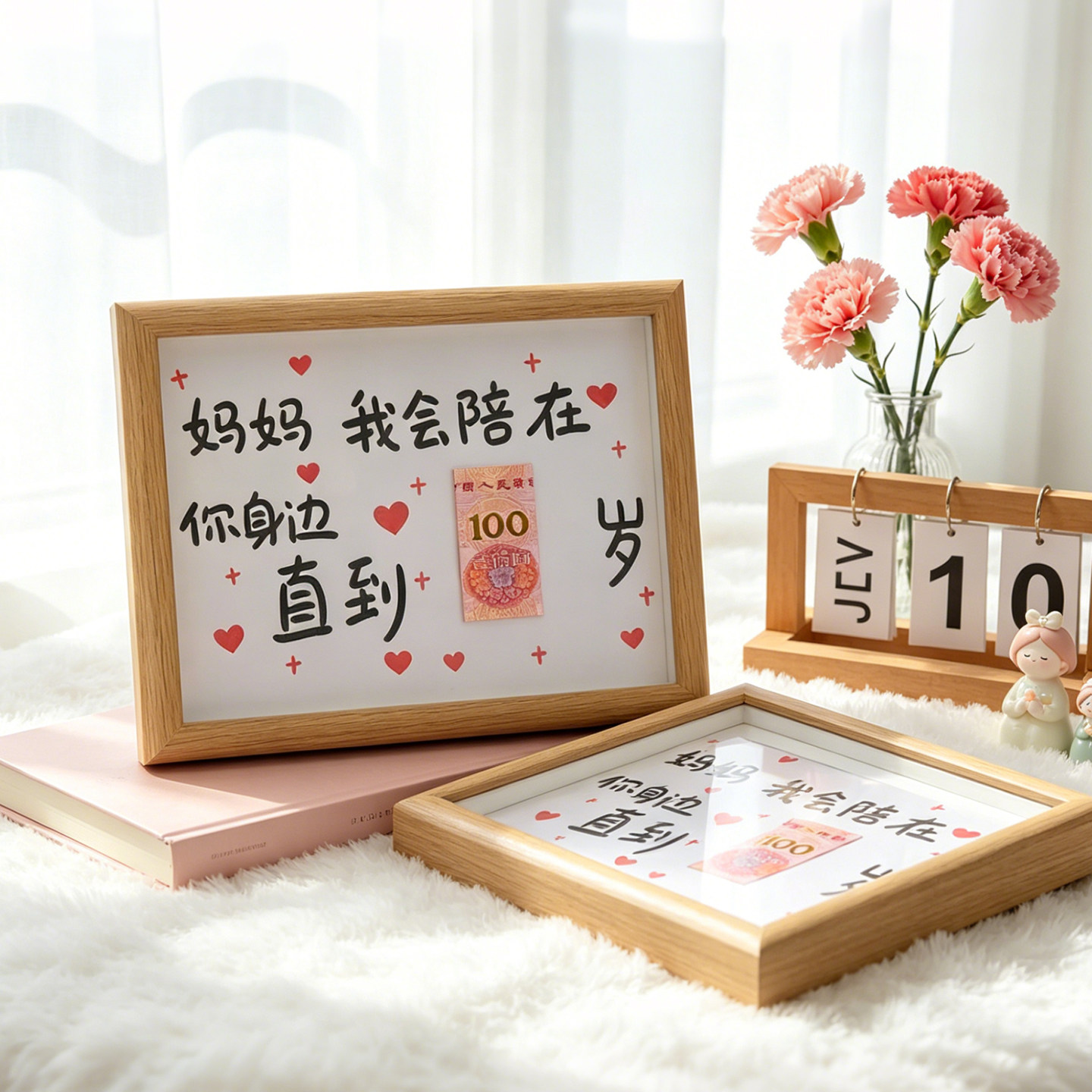 母亲节送妈妈创意木质相框摆件