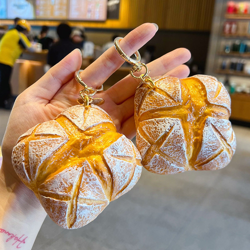 仿真创意可爱欧式面包钥匙扣挂饰