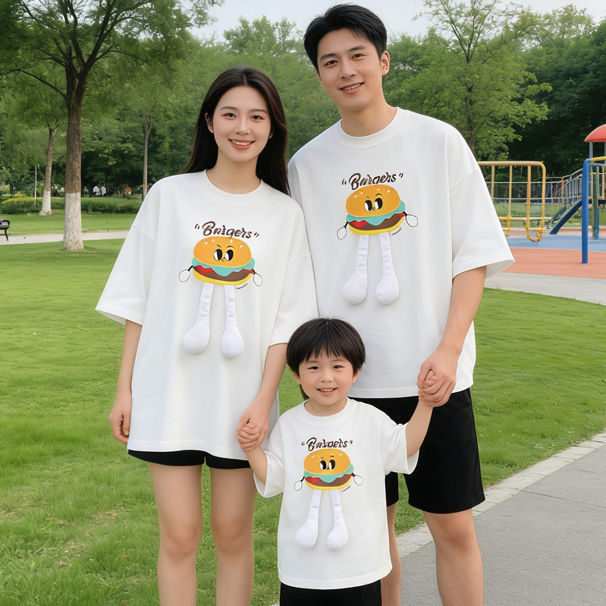 2026新款亲子装母子夏装一家T恤