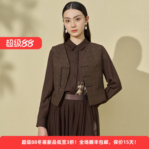 新中式通勤国风盘扣背心女装马甲