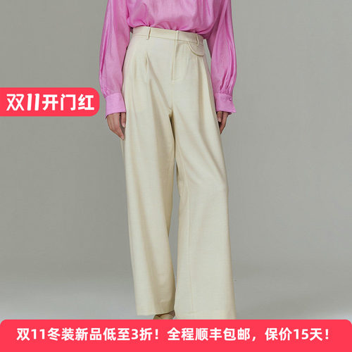 迪凯夏季高腰阔腿女裤显瘦百搭