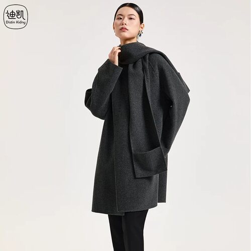 绵羊毛通勤毛呢外套女山羊绒大衣